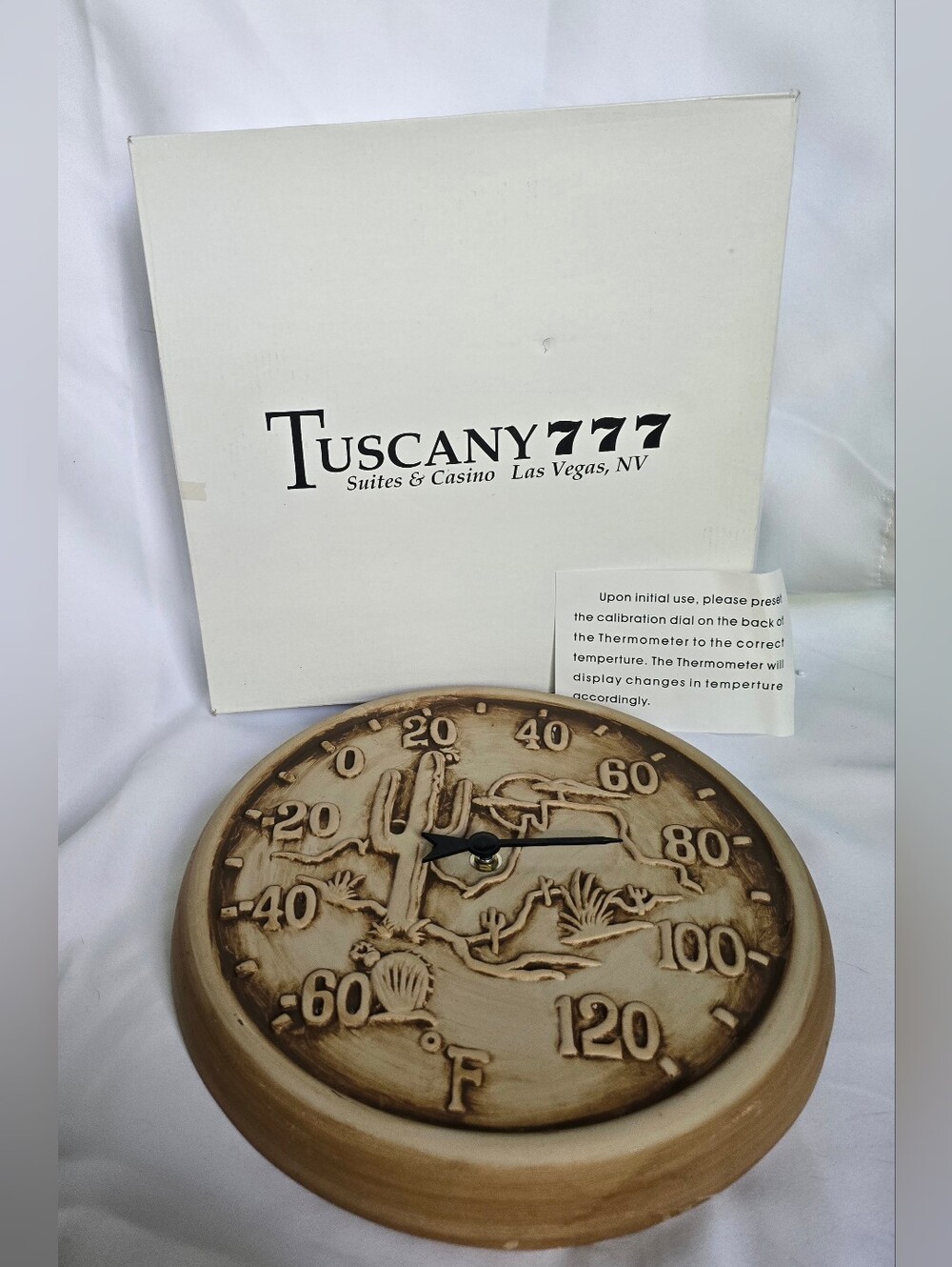 NIB Vintage Las Vegas Tuscany Casino Southwestern Wall Thermometer Deadstock